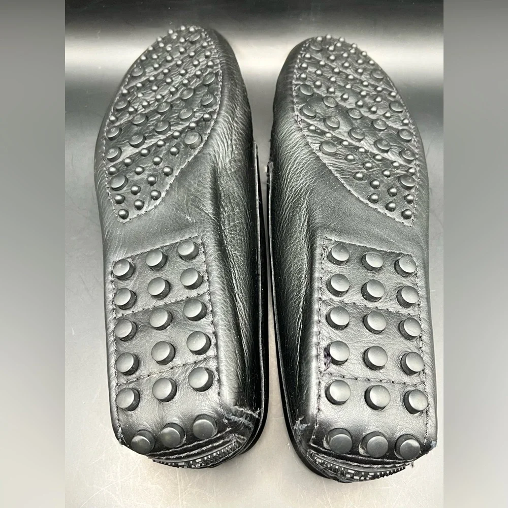 Minnetonka-Black Leather Slip-On Loafers-Womens Size:9, MadeinUSA,New w/out tags